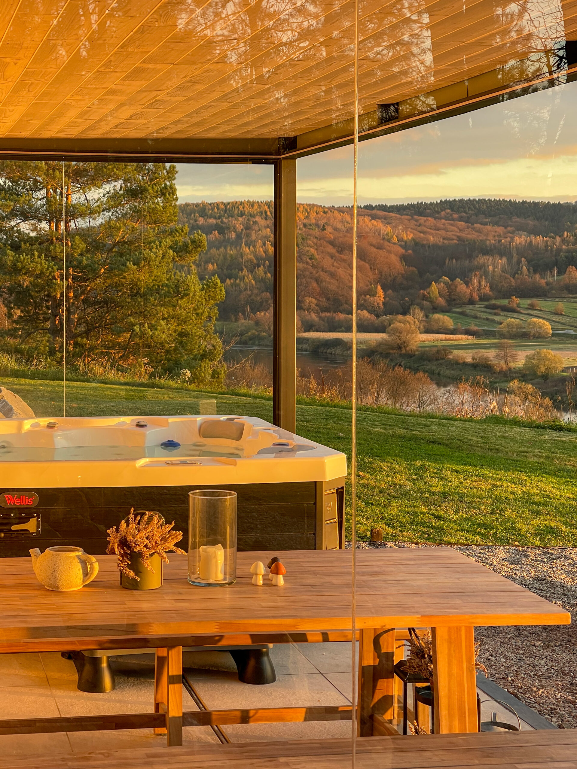 Szklana pergola dla domku Hytte
 Stodoły Babice domki na wynajem 